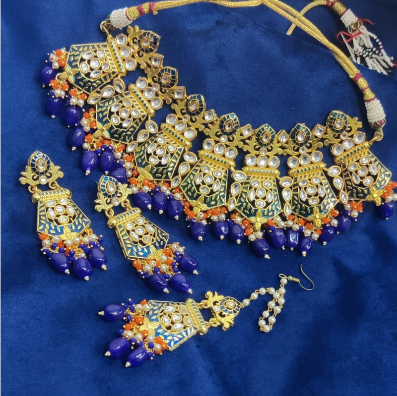 HIGHGOLD PLATED MEENA NECKLACE