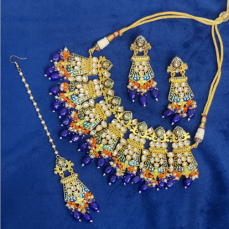 HIGHGOLD PLATED MEENA NECKLACE