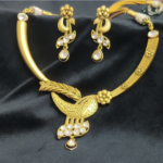 HIGHGOLD PLATED KUNDAN HANSADI SET