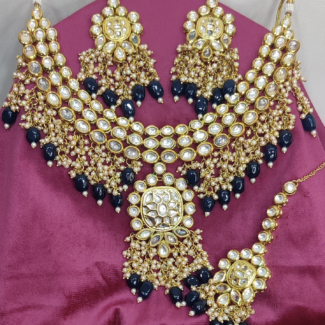 GOLD PLATED KUNDAN NECKLACE FOR BRIDE