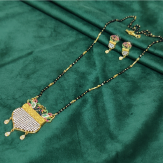 GOLD PLATED CZ PENDENT MANGALSUTRA